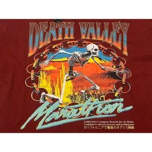 Death Valley Marathon Tour Shirt Short Sleeve 100% Cotton Red‎ T-Shirt - Size M